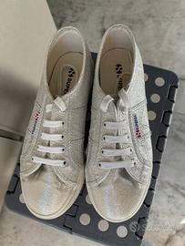 Superga 2790 Lamé Platform Argento Tg 36