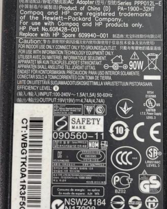 Carica batteria originale notebook  HP