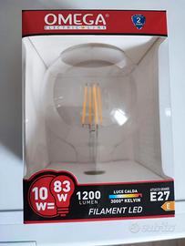 LAMPADINA LED FILAMENTO GLOBO G125 10W