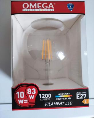 LAMPADINA LED FILAMENTO GLOBO G125 10W