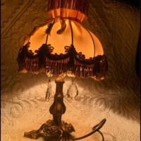 Lampada abatjour seta 1950 circa