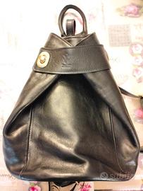 borsa zaino in pelle nera