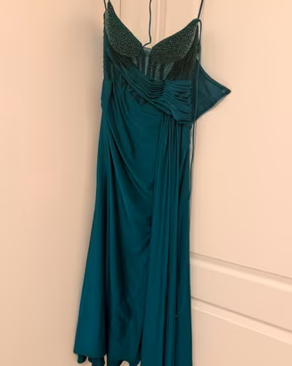 Abito Musani  lungo verde smeraldo