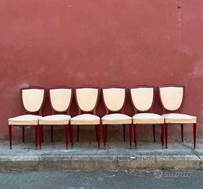 Sei sedie attribuibili a Paolo Buffa