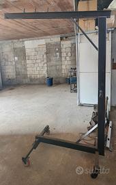 Supporto per paranco ruote piroettanti