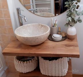TOP BAGNO, TAVOLI, MENSOLE IN LEGNO MASSEL