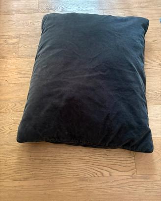 Cuscino/Pouf in velluto grigio antracite