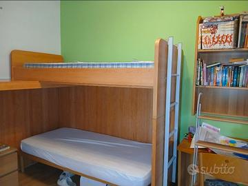 cameretta con letto a castello