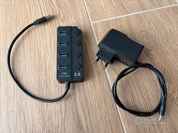 Hub USB 3.0 alimentato 4 porte con interruttori