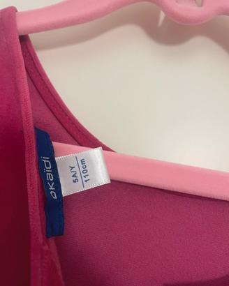 Vestito velluto fuxia