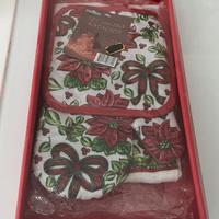 Set strofinaccio + guanto + presina di Natale