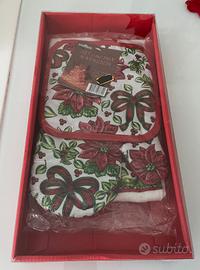 Set strofinaccio + guanto + presina di Natale