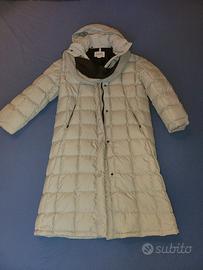 Piumino lungo grigio chiaro