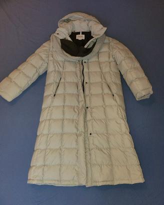 Piumino lungo grigio chiaro