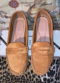 Mocassini donna camosciate