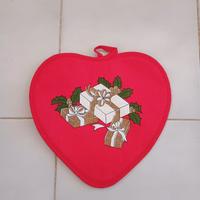 Presina Cuore Natale Feste Regali Bordata Cotone 
