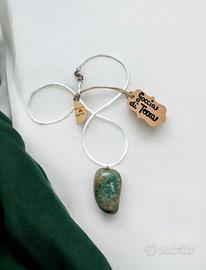 Collana con malachite grezza “Goccia di Terra”