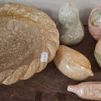 CENTRO TAVOLA CERAMICA CON FINTA FRUTTA