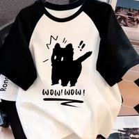 T-shirt Donna Gatto divertente stamm scritta casua