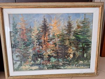 EMANUELE CAPPELLO QUADRO ALBERI FORESTA 50X70