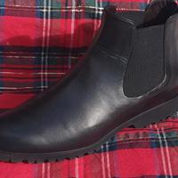 SCARPE CINZIA VALLE 38 NERO PELLE VIBRAM pioggia