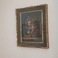 Dipinto floreale olio su tela firmato J. KROUTHEN