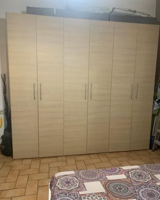 Armadio, 6 ante beige, mondo convenienza