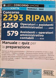 Libro Concorso RIPAM 2293 Simone 372 Manuale Quiz 