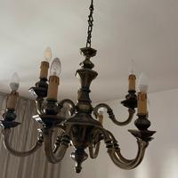 Lampadario candeliere in ottone