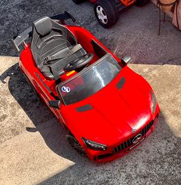 Mercedes amg gt elettrica con telecomando, radio