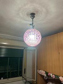 Lampadario cristalli con pietre
