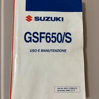 Suzuki Bandit GSF650/s libretto uso e manutenzione