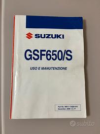 Suzuki Bandit GSF650/s libretto uso e manutenzione