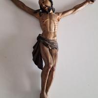 crocifisso in legno antico da parete