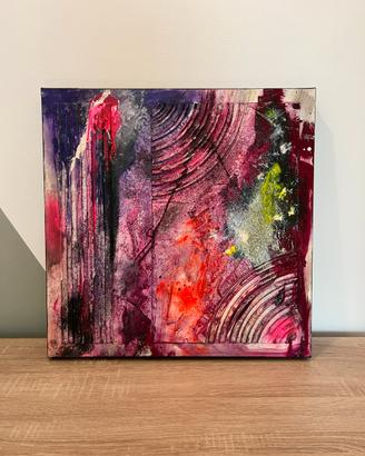 Quadro astratto moderno fatto a mano 50X50