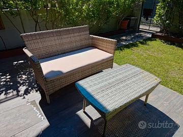 Set giardino divanetto poltroncine tavolino