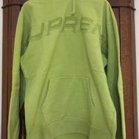 Felpa supreme set in logo verde