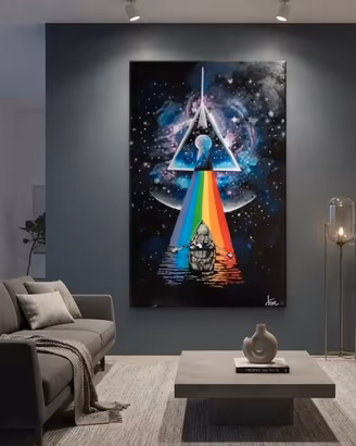 Quadro Moderno "Dark Side" - Opera Unica 100x65