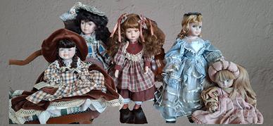 collezione  bambole in ceramica
