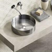 Lavabo da appoggio Brushed Steel Venus Art.BB6802-