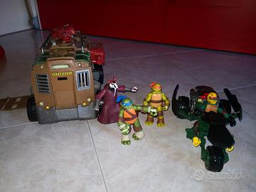 Camion moto e personaggi tartarughe ninja