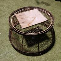 Due gabbie per chioccia e pulcini antica