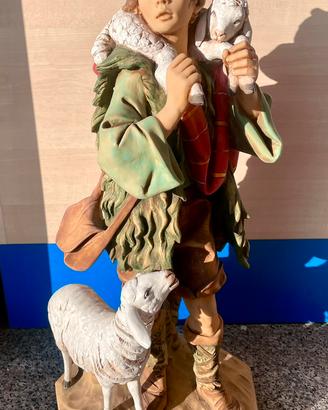 3 Statue per presepe Fontanini 65 cm con pecore