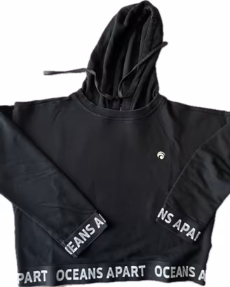 🖤 Felpa nera Oceans Apart con cappuccio