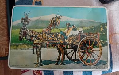 SCATOLA DI LATTA PAGANI CARRETTO SICILIANO 