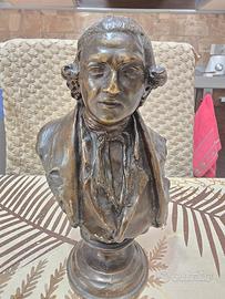 Busto in bronzo di Wolfgang Amadeus Mozart".