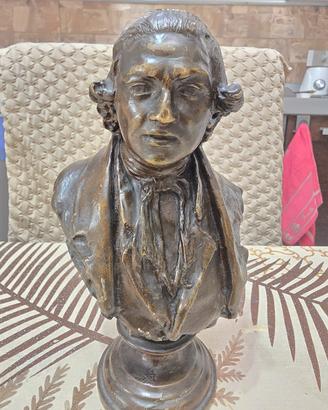 Busto in bronzo di Wolfgang Amadeus Mozart".