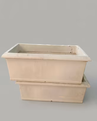 Vasi Fioriere Plastica Resina Bianchi 80cm (x10)