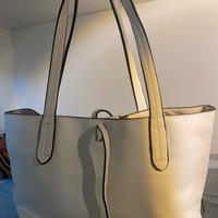 Borsa bianca in pelle