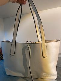 Borsa bianca in pelle